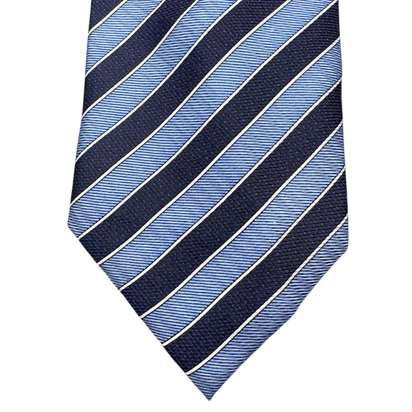 Bella Moda 100% Silk Dress Tie Bold Classic Stripe Pattern 60" 3.75" - Picture 5 of 10